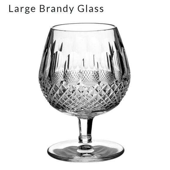 Waterford Cut Crystal Balloon LRG Brandy Snifter Glass Colleen Pattern GUC 2pc. - Picture 2 of 10